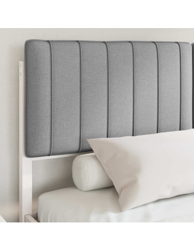 Letto con Testiera Rivestita Grigio chiaro 160 x 200 cm
