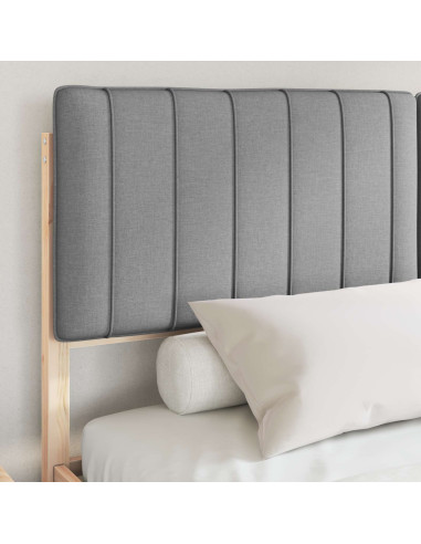Letto con Testiera Rivestita Grigio chiaro 150 x 200 cm