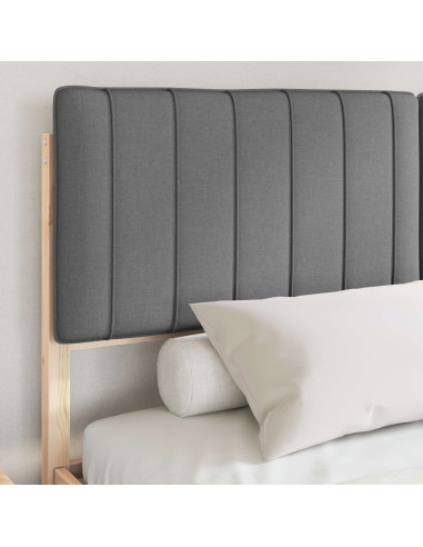 Letto con Testiera Rivestita Grigio scuro 150 x 200 cm