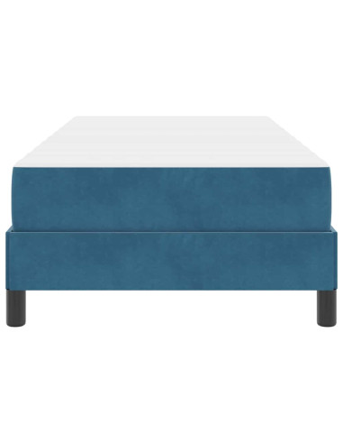 Letto a molle con materasso Blu Scuro 80 x 210 cm Tessuto