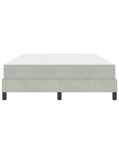Letto a molle con materasso Grigio chiaro 160 x 210 cm Tessuto