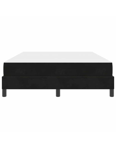 Letto a molle con materasso Nero 160 x 210 cm Tessuto