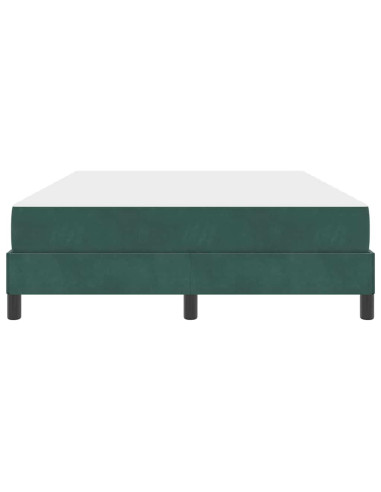 Letto a molle con materasso Verde Scuro 160 x 210 cm Tessuto