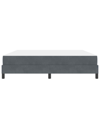 Letto a molle con materasso Grigio scuro 180 x 210 cm Tessuto