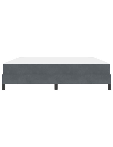 Letto a molle con materasso Grigio scuro 180 x 210 cm Tessuto