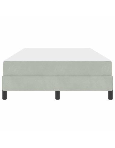 Letto a molle con materasso Grigio chiaro 120 x 220 cm Tessuto