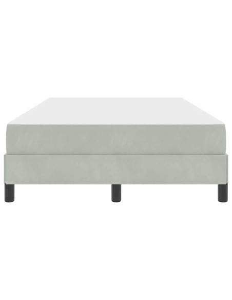 Letto a molle con materasso Grigio chiaro 120 x 220 cm Tessuto