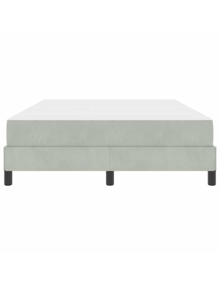 Letto a molle con materasso Grigio chiaro 160 x 220 cm Tessuto