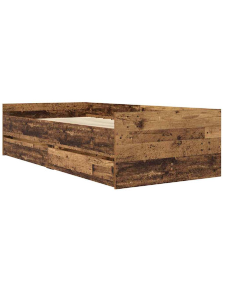 Struttura del letto Legno vecchio 100 x 200 cm Pino massello