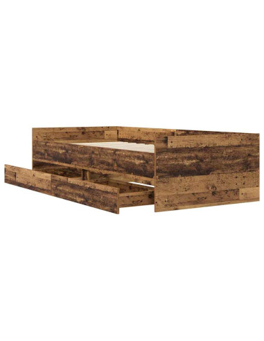 Struttura del letto Legno vecchio 100 x 200 cm Pino massello