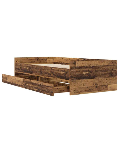 Struttura del letto Legno vecchio 100 x 200 cm Pino massello