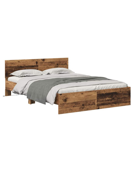 Struttura del letto con testiera Legno vecchio 150 x 200 cm