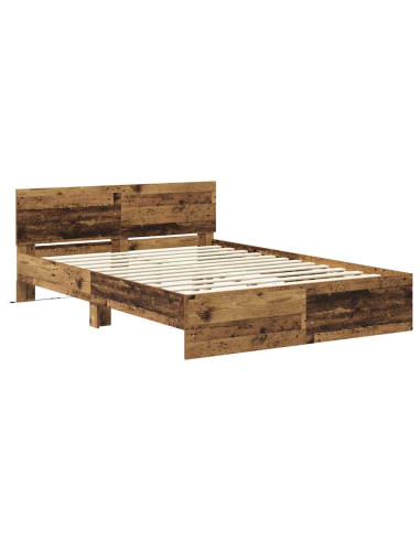 Struttura del letto con testiera Legno vecchio 150 x 200 cm