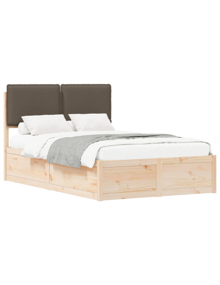 Letto con Testiera Rivestita Talpa 120 x 200 cm Pino massello