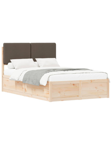 Letto con Testiera Rivestita Talpa 120 x 200 cm Pino massello