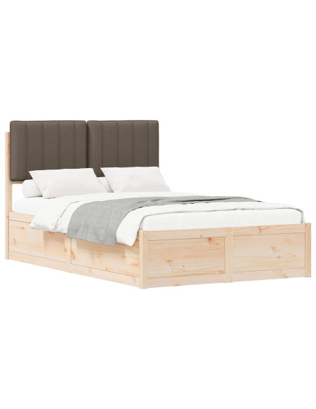 Letto con Testiera Rivestita Talpa 120 x 200 cm Pino massello