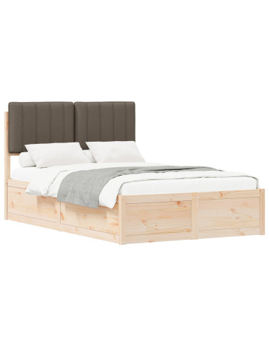 Letto con Testiera Rivestita Talpa 120 x 190 cm Pino massello