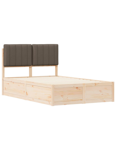 Letto con Testiera Rivestita Talpa 120 x 190 cm Pino massello