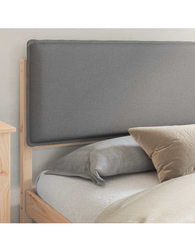 Letto con Testiera Rivestita Grigio chiaro 200 x 200 cm