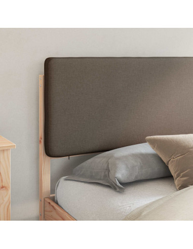 Letto con Testiera Rivestita Talpa 200 x 200 cm Pino massello