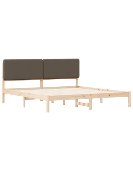 Letto con Testiera Rivestita Talpa 200 x 200 cm Pino massello