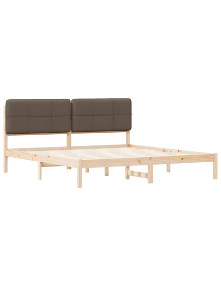 Letto con Testiera Rivestita Talpa 200 x 200 cm Pino massello