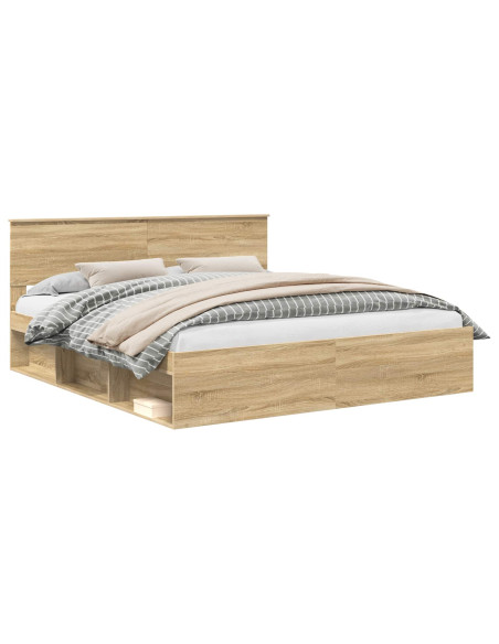 Struttura del letto Sonoma 200 x 200 cm Legno multistrato