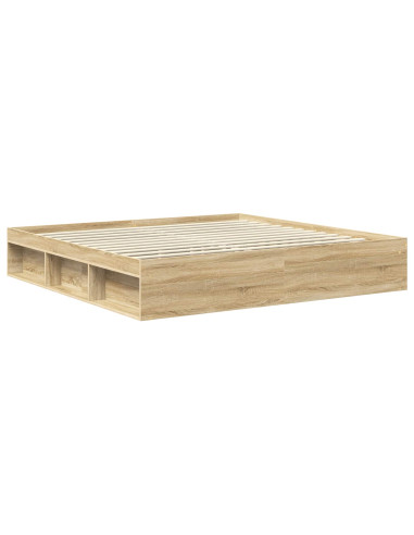 Struttura del letto Sonoma 200 x 200 cm Legno multistrato