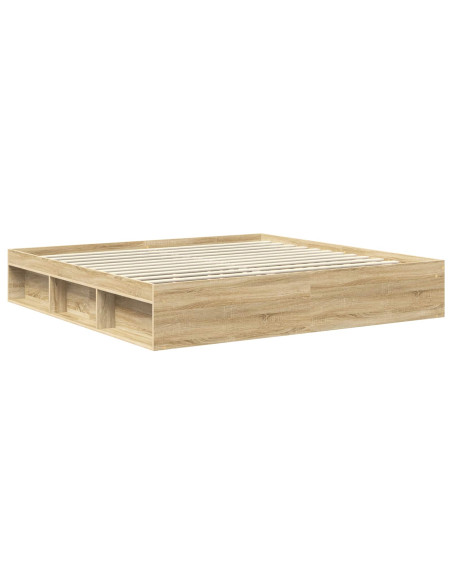 Struttura del letto Sonoma 200 x 200 cm Legno multistrato