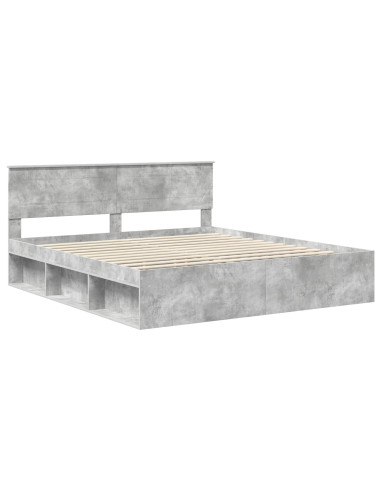 Struttura del letto Calcestruzzo 200 x 200 cm Legno multistrato