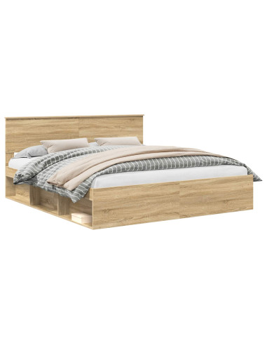 Struttura del letto Sonoma 180 x 200 cm Legno multistrato