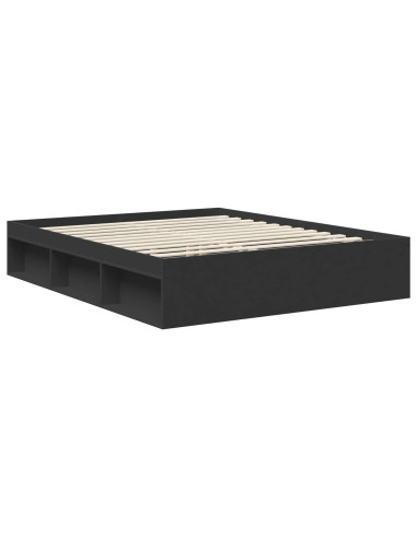 Struttura del letto Nero 160 x 200 cm Legno multistrato