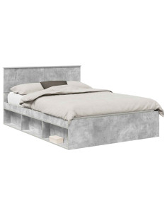 Struttura del letto con testiera Grigio Concretè 150 x 200 cm 2