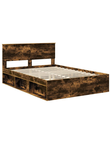Struttura del letto Rovere fumé 150 x 200 cm Legno multistrato