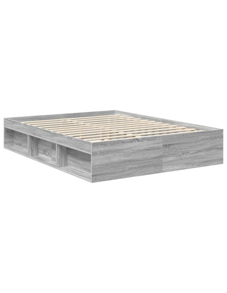 Struttura del letto con testiera Grigio Sonoma 150 x 200 cm
