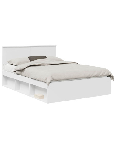 Struttura del letto Bianco 140 x 190 cm Legno multistrato