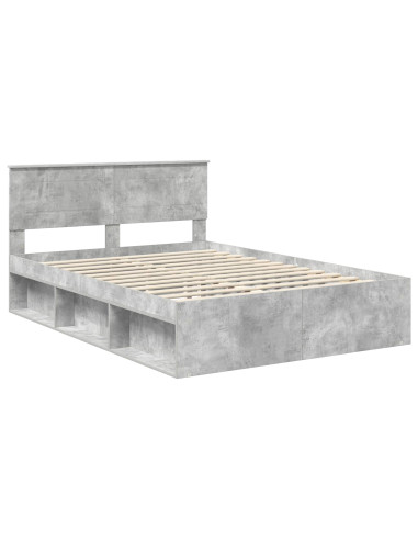 Struttura del letto Calcestruzzo 140 x 190 cm Legno multistrato