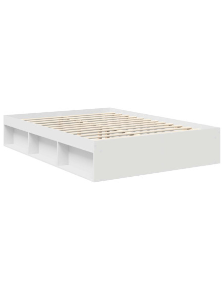 Struttura del letto Bianco 140 x 200 cm Legno multistrato