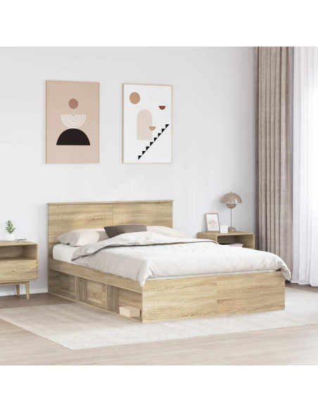 Struttura del letto Sonoma 140 x 200 cm Legno multistrato