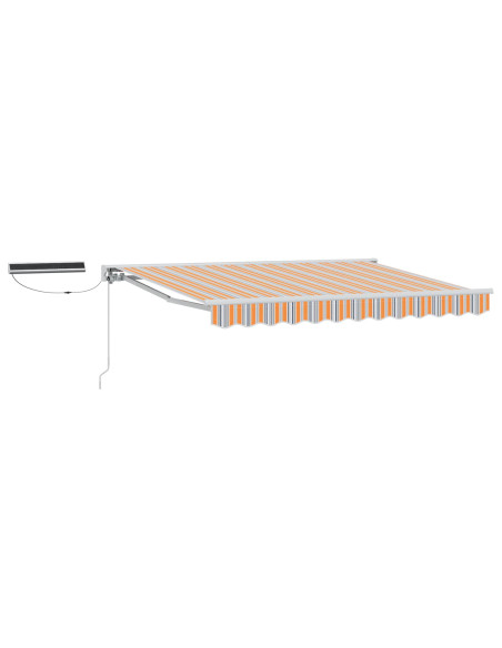 Tettuccio Elettrico Retrattile Blu e Arancione 3,5 x 2,5 m