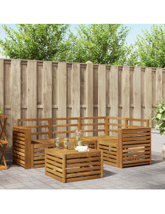 Set di divani da esterno 5 pcs Naturale