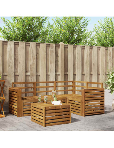 Set di divani da esterno 5 pcs Naturale