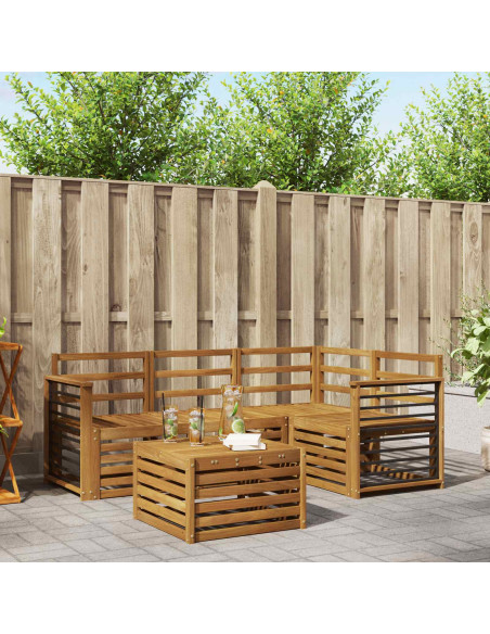 Set di divani da esterno 5 pcs Naturale