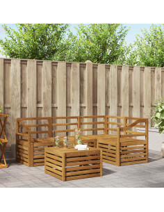 Set di divani da esterno 5 pcs Naturale