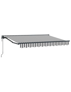 Tettuccio Elettrico Retrattile Antracite e Bianco 3,5 x 2 m