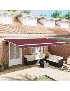 Tenda da Sole Retrattile Manuale Bordò 500x300 cm