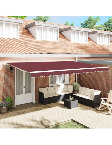 Tenda da Sole Retrattile Manuale Bordò 500x300 cm