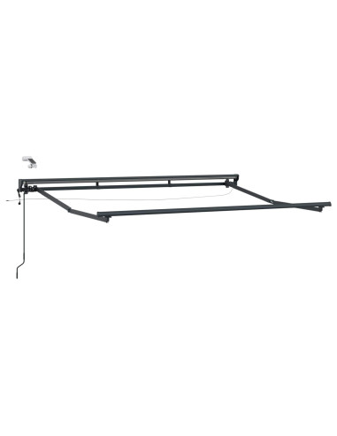 Telaio tenda elettrica con LED Antracite 3 x 2 m Alluminio