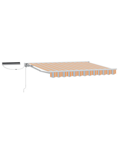 Tettuccio Elettrico Retrattile Blu e Arancione 3,5 x 2 m