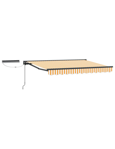 Tettuccio Elettrico Retrattile Giallo e Bianco 3,5 x 2,5 m